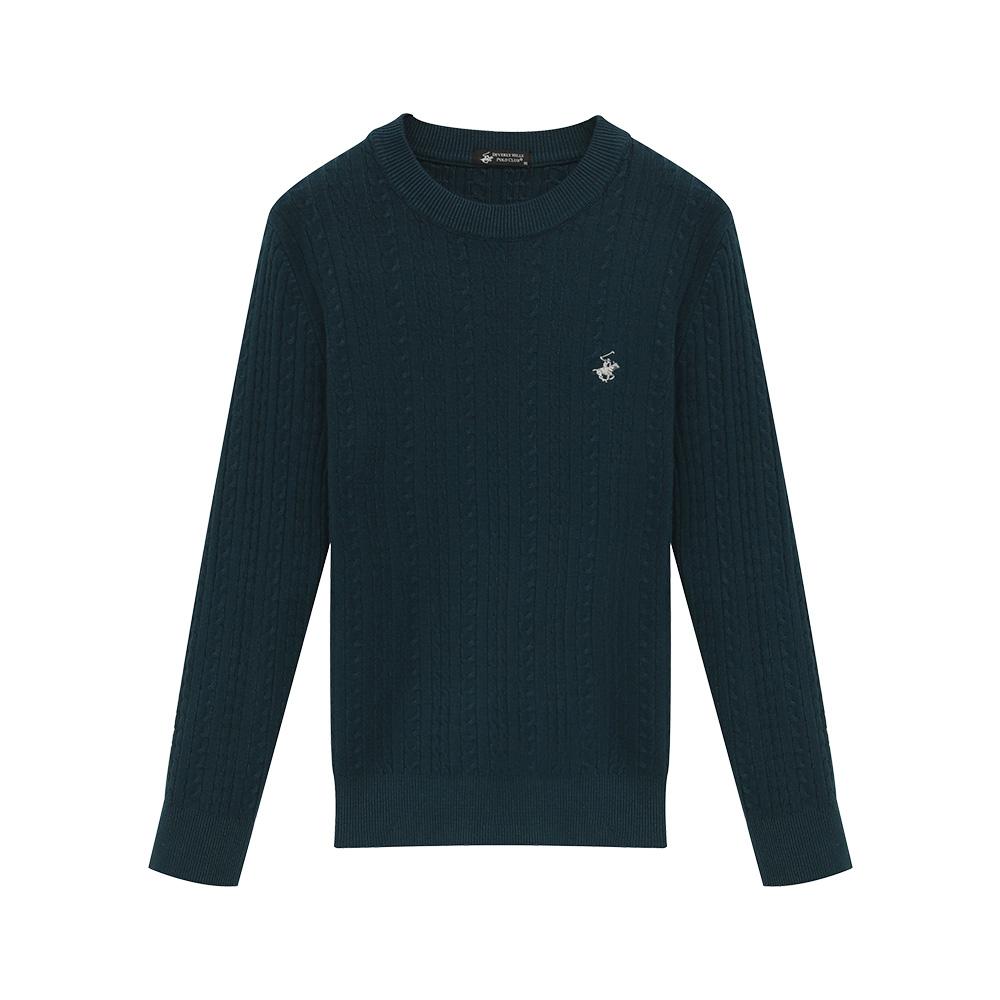 BHPOLOCLUB Women'S Viscose Round Neck Cable Knit Tk319