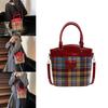 Fashion Splicing Checkered Pattern Women Casual Shoulder Bag For Fashionable Daily Carrying