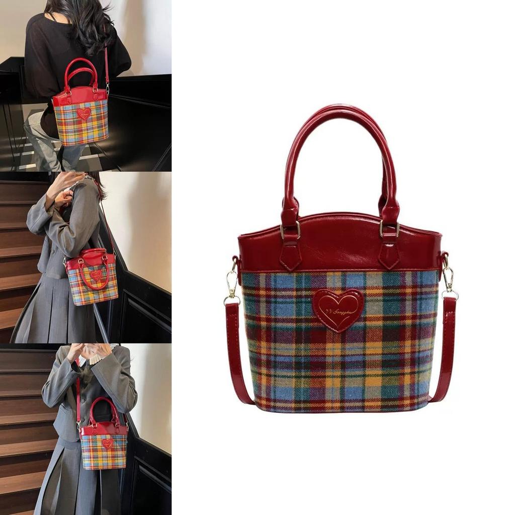 Fashion Splicing Checkered Pattern Women Casual Shoulder Bag For Fashionable Daily Carrying