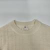HERMES 23 Stainless Steel Ivory Wool H-Jacquard Crew Neck Long Sleeve Knit Pullover tops 36 IvoryUsed