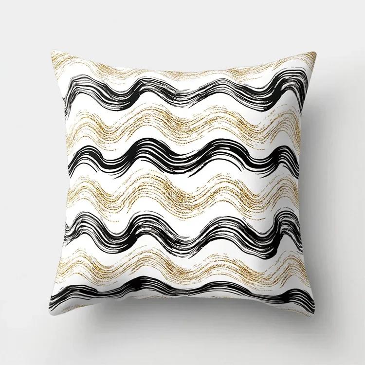 Black White Striped Cushion Cover Decorative Pillows Fashion Seat Cushions Home Decor Geometric Throw Pillow Sofa Pillowcase
