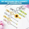 Creative Alloy Bead Keychain Collection 20 Pieces Portable for Handmade Keyrings and Artistics Projects Supplies