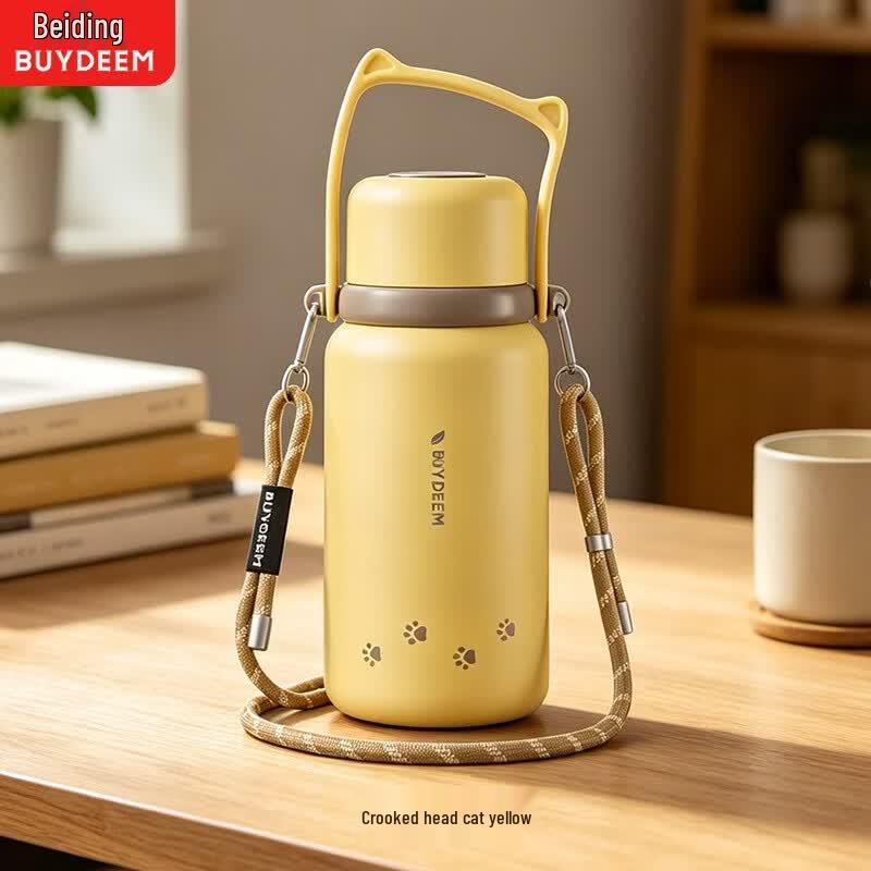 Buydeem Tilting Head Cat 1050ml Tea Infuser Thermos