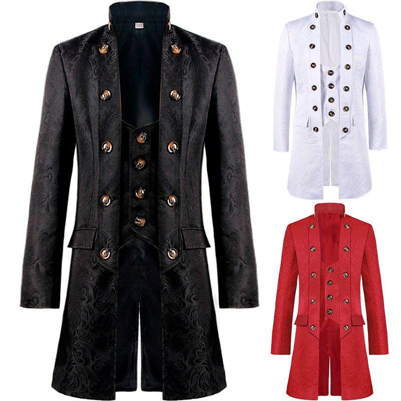 Manysun Original Design Amazon New European and American Men's Coat Fashion Steampunk Retro Uniform Jacket