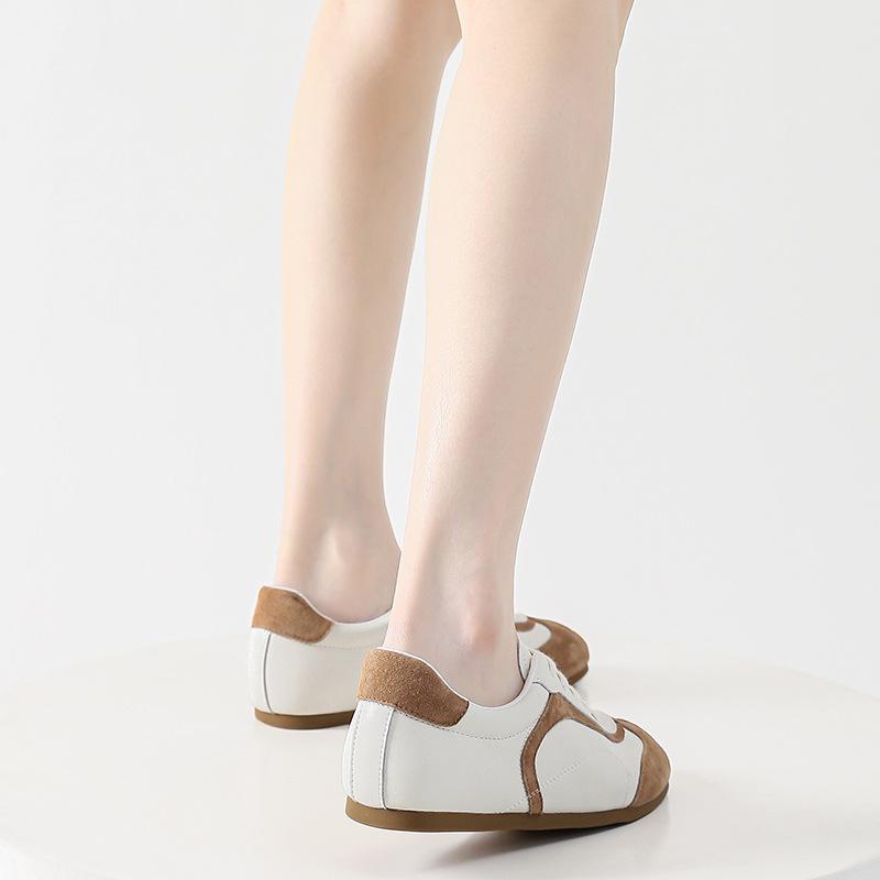 Summer Women's Sports Shoes Versatile Casual Flat-soled Single Shoes Little White Shoes 2025 New German Training Shoes Soft-soled Non-slip Women's Sh