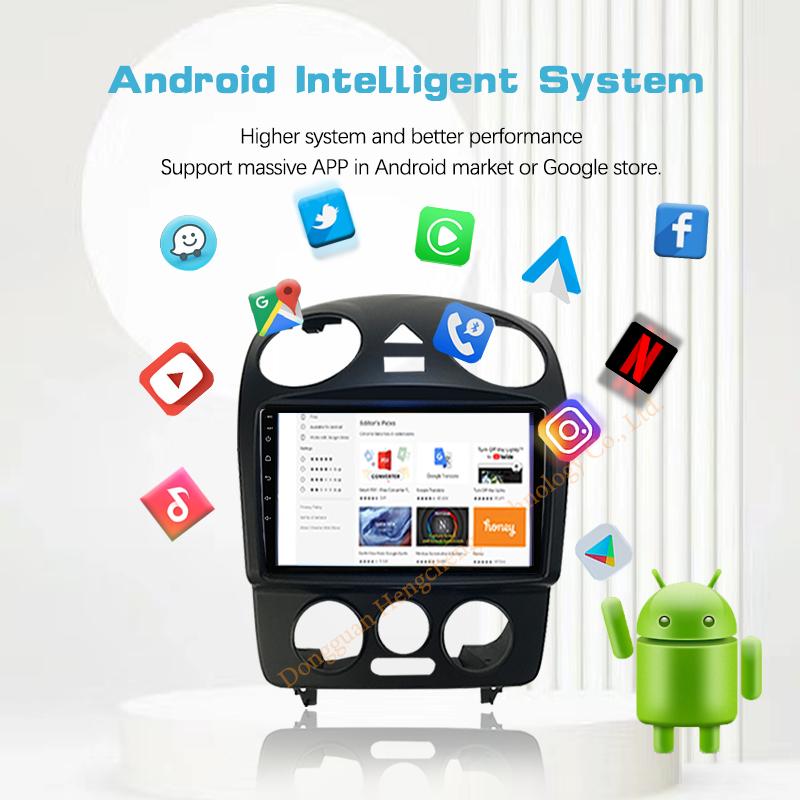 9.0Inch Car Multimedia Player For Volkswagen Beetle 2000-2011 GPS Navigation Radio Android12 8+128G 8Core CarPlay 4G 360Camera