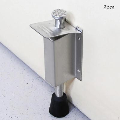 2 Pieces Kickdown Door Stop ,Door Locks Holder ,Zinc Alloy with Screws,Spring Loaded Telescopic