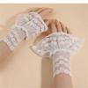 Breathable Wrist Covers With Lace Patterns Sheer Nails Art Photo Props Comfortable Sheer Sleeves