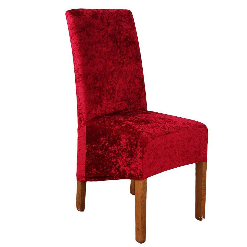 Stylish Crushed Velvet Dining Chair Covers With Secure Fit And Quick Recovery Stretch