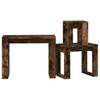 Vidaxl Nesting Tables, 3 Pcs., Smoked Oak