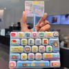 26 Grids Keyboard Button Cat Keychain Creative Fidget Stress Relief Toy for Children School Bag Pendant Decor