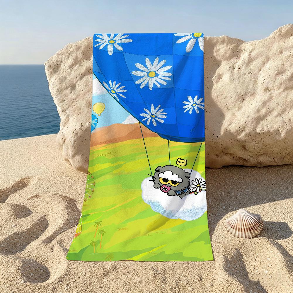 Cloud Cat Z-ZOA Beach Towel For Beaches Yoga Studios Gyms Hot Springs Swimming Pools And Picnics