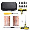 Auto-Motorrad-Reifenreparaturset, Reifenpannenstopfen-Werkzeug, Reifenpannen-Notfall für Reifenstreifen, Rührkleber-Reparatur-Tool-Set