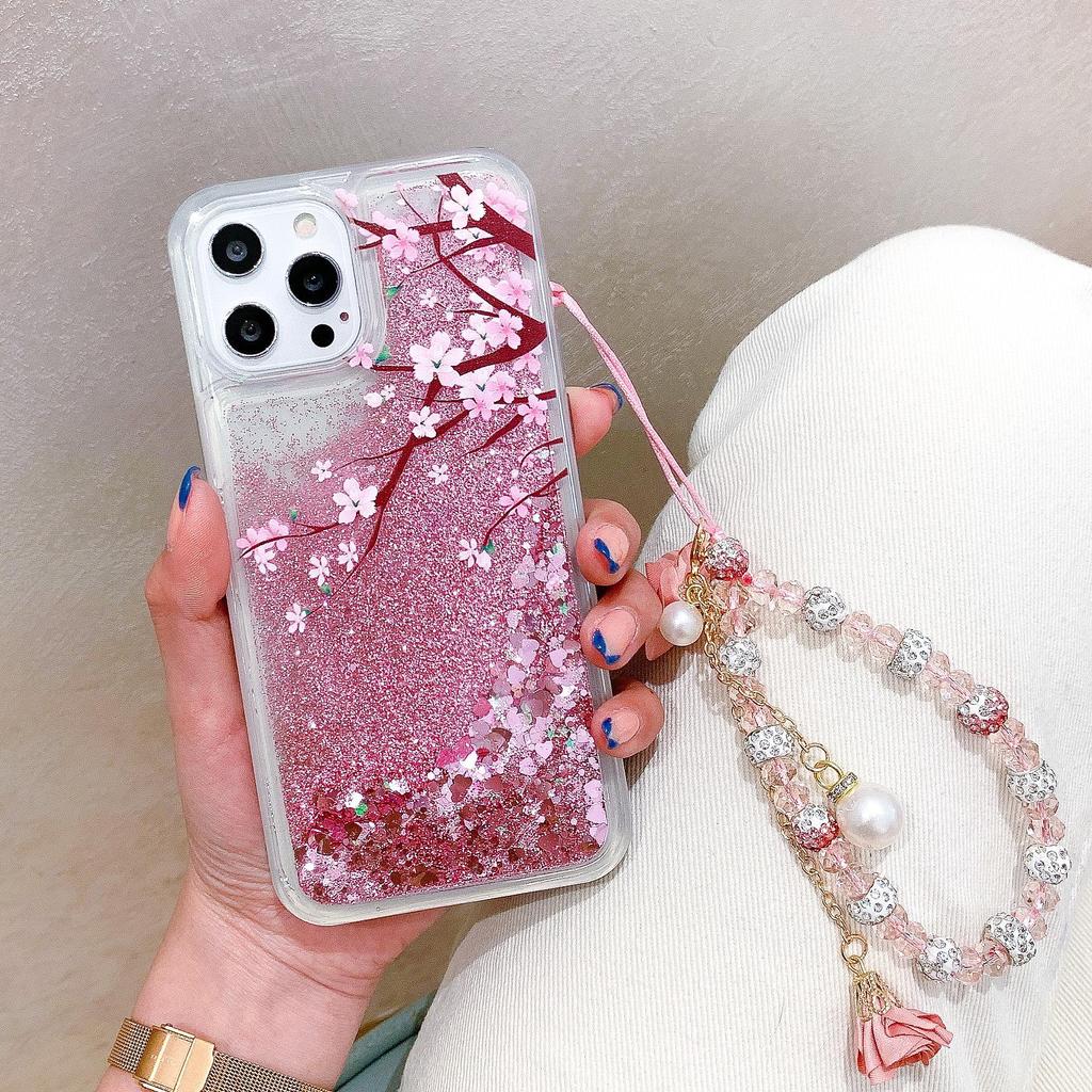 OPPO K7 Lip Wine Glass Silicone Phone Case for A11, A9X, Reno5, R15 - Dynamic Quicksand Design, One-Piece Dropshipping Option for A11 Tide Buyers.