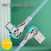 1M 2M Usb To Type C Fast Charging 180 Degree Rotation Cable Alloy Braided Data Cable For Xiaomi Samsung Huawei Phone Charger