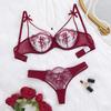 "Z Cross-Border Floral Embroidery Lace Bra Set - Pure Desire Collection"