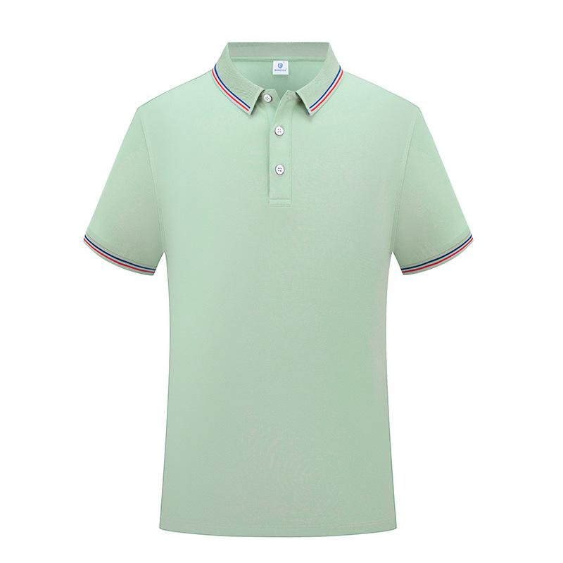 

Men s Solid Color Short-sleeved T-shirt Summer New Fashion Casual Lapel Polo Shirt
