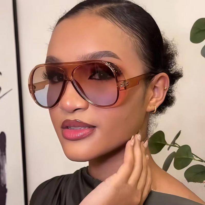 Fashion New Retro Oval Large Frame Sunglasses Fashion Accessories Glasses Minimalist Design Uv Resistant Sun Glasses Female