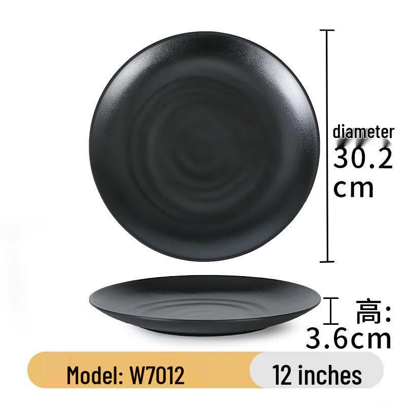 Heerli Black Melamine Dinner Plate