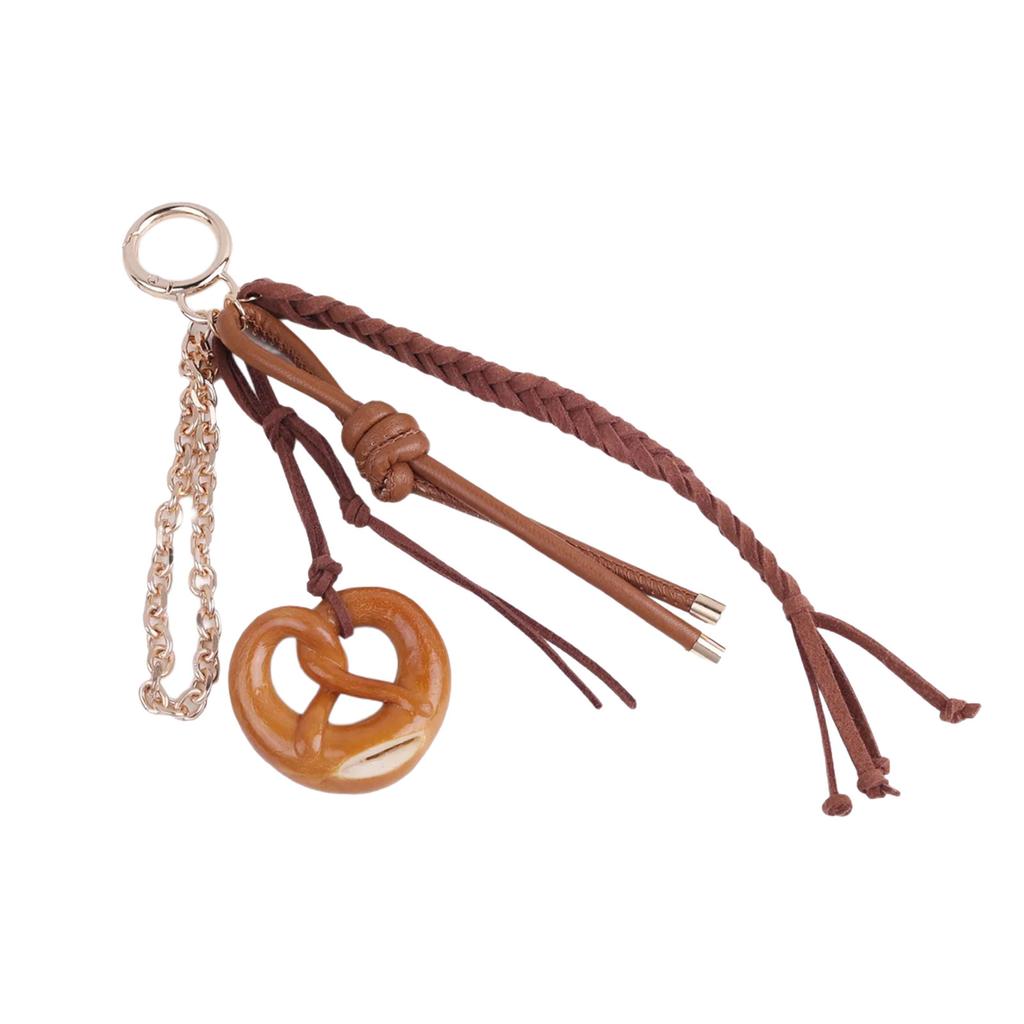 Stylish Miniature Food Themed Key Holder Bag Decoration With Braided Rope Bag Accessories For Everyday Practical Use