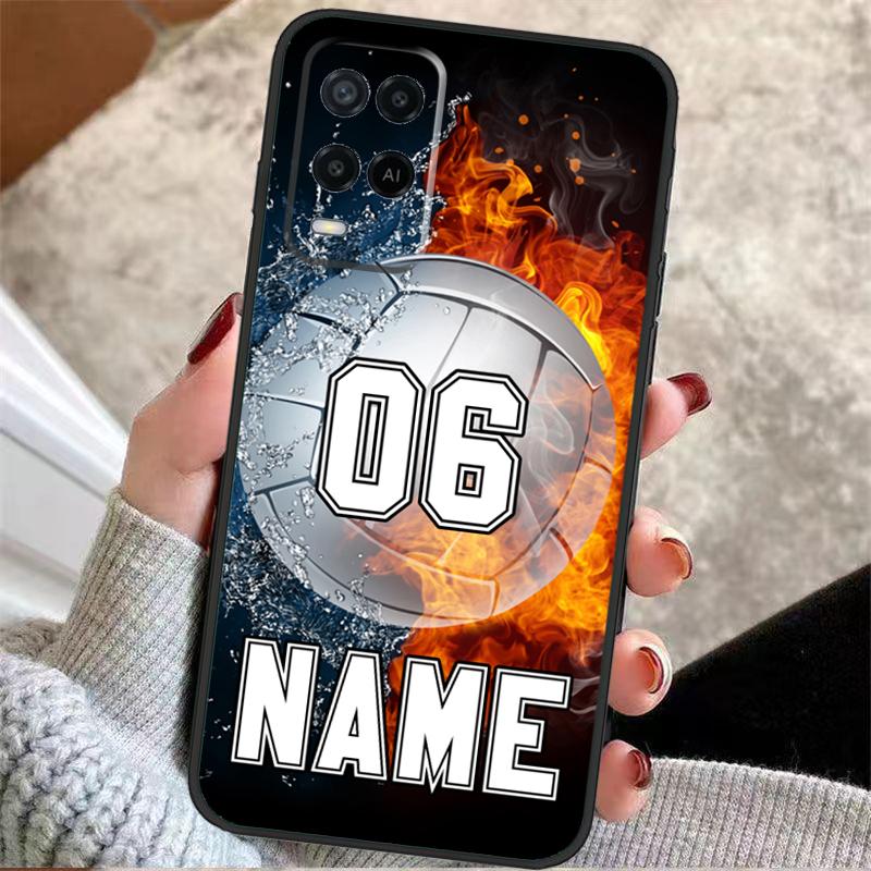 PERSONALIZED NUMBER NAME SOCCER Hockey Case For OPPO A17 A57 A96 A76 A16 A18 A58 A78 A98 A74 A94 A5 A9 A52 A72 A15 A93 A53 A54 S