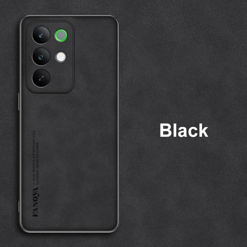 

EUCAGR For Realme C85 Pro Luxury PU Leather Phone Case For RealmeC85 Pro 5G Back Cover TPU Silicone Shockproof Full Protection For Realme C85 Pro чорний
