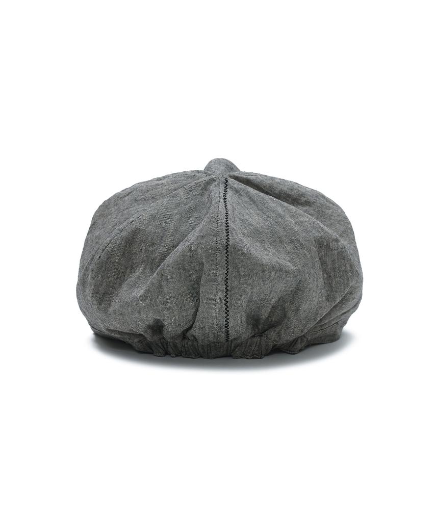 HUG YOUR SKIN Washed Denim Newsboy Cap (Black)