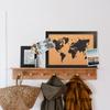 Cork Board Map of World, 14" X 11" Bulletin Boards for Walls with 10 P, Travel Tracker Map for Office, School and Home (WD-MAP-2636)
