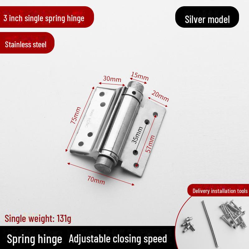 Doppelt öffnende Türscharniere aus Edelstahl: Automatisches Schließen, geräuschlos, strapazierfähig, verstärkte Feder, mehrere Größenoptionen