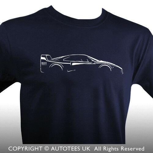 Unique F40 Autotees Car Sports Car Enthusiasts TShirt Summer Cotton Short Sleeve ONeck Unisexs T Shirt New S3XL