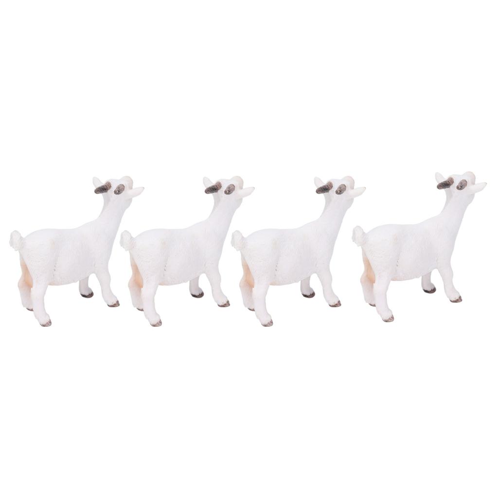 4pcs Goat Figurines Set Farm Animals Simulated Goat Model Toy Birthday Gift Decoration for Children