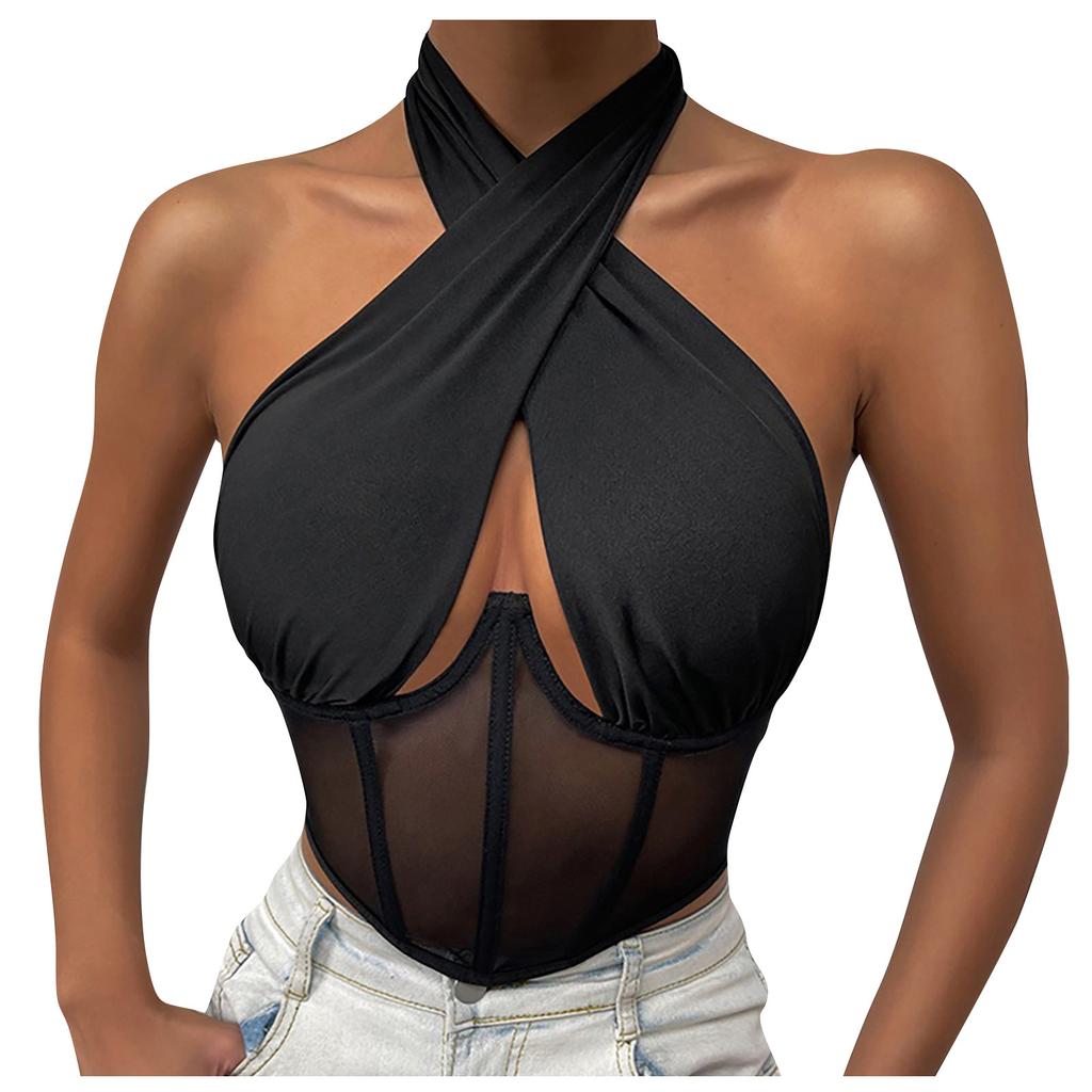 Dámská móda Ležérní Prošívaná krajka Kravata Zavinovačka Hrudník Ocelový prsten Dívčí vesta z rybí kosti