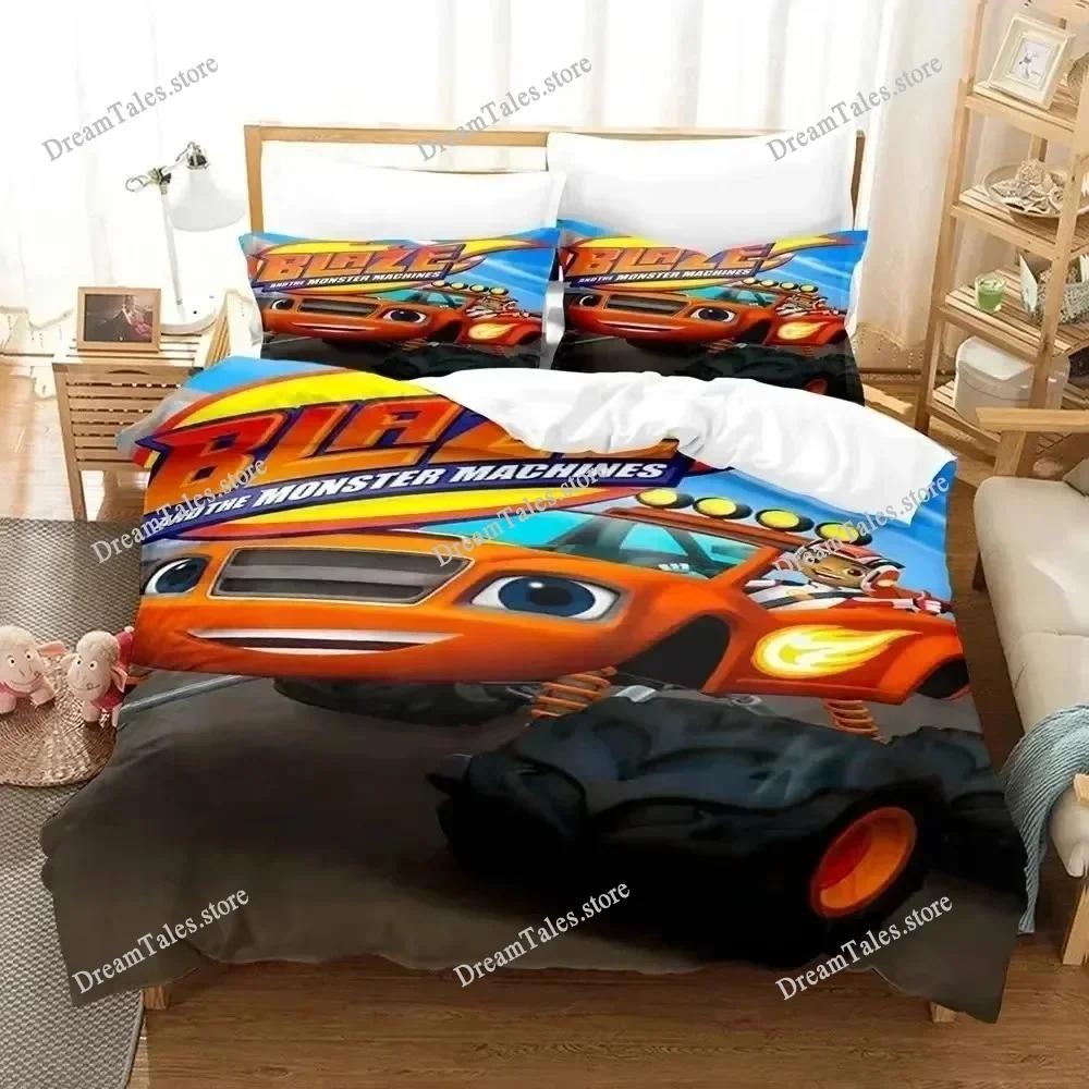 3D Print Duvet Cover Blaze N Monster Pattern Quilt Covers for Children Single Twin Queen King Bedding Set Home Textile