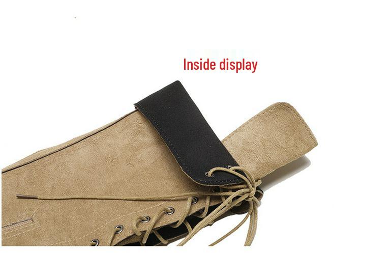 New Women's Over-the-Knee Round-Toe Martin Boots, Size 43 - Stylish European & American Design, Flat-Bottomed, In Stock