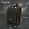 First Layer Leather Fanny Pack, Genuine Leather Men'S 6-Inch Mobile Phone Bag, Outdoor Belt Hook, Wear Belt, Small Fanny Pack.