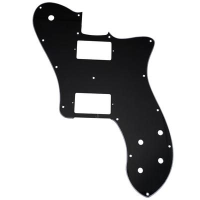 Pro 15 Hole Telecaster Pickguard Wide Range 2 Ham Mount for Fender Mexican 72 Tele Deluxe Electric Black 3P Guitar,