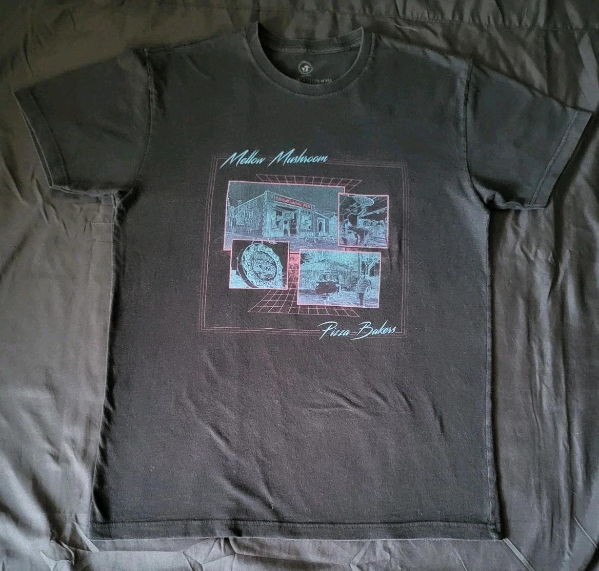 

Mellow Mushroom Pizza Bakers Black T-shirt Men Size XL
