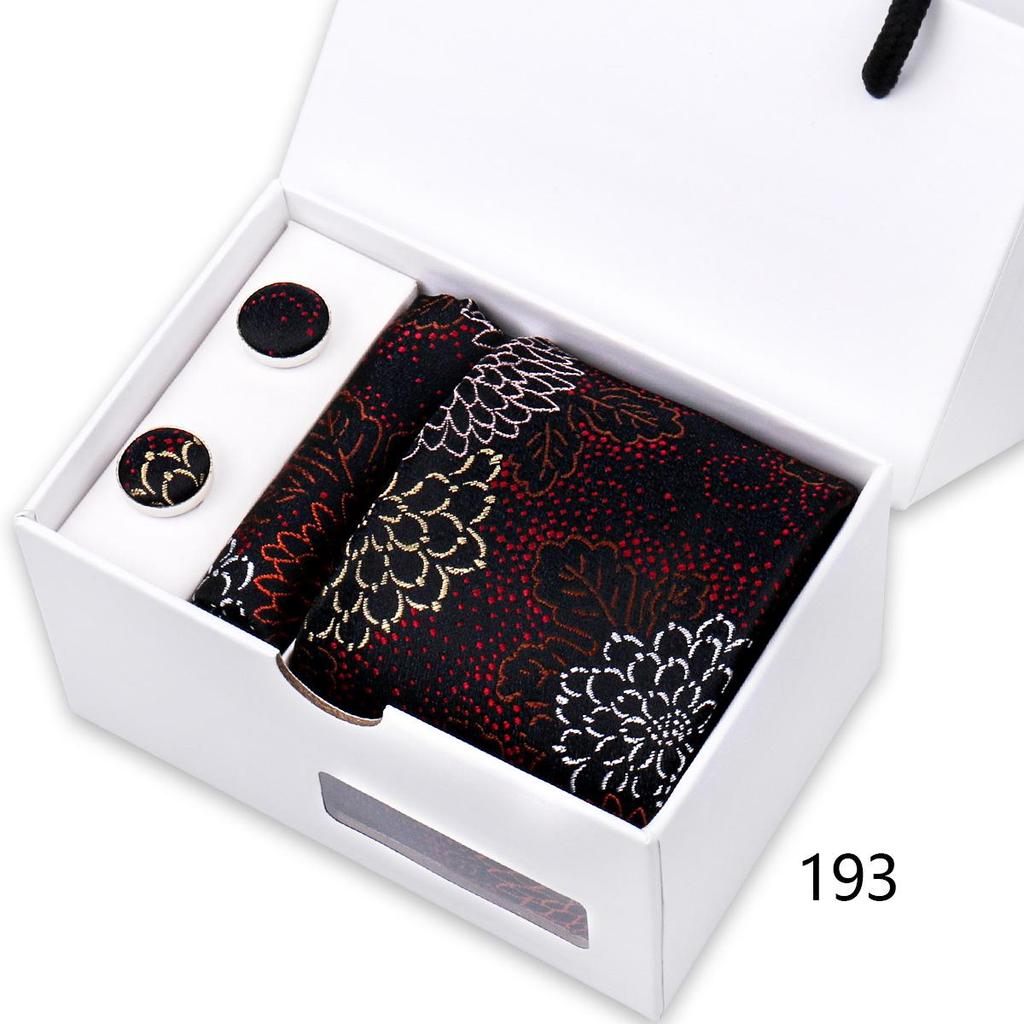 Men's High-End Polyester Tie & Pocket Square Set for Weddings and Formal Wear
