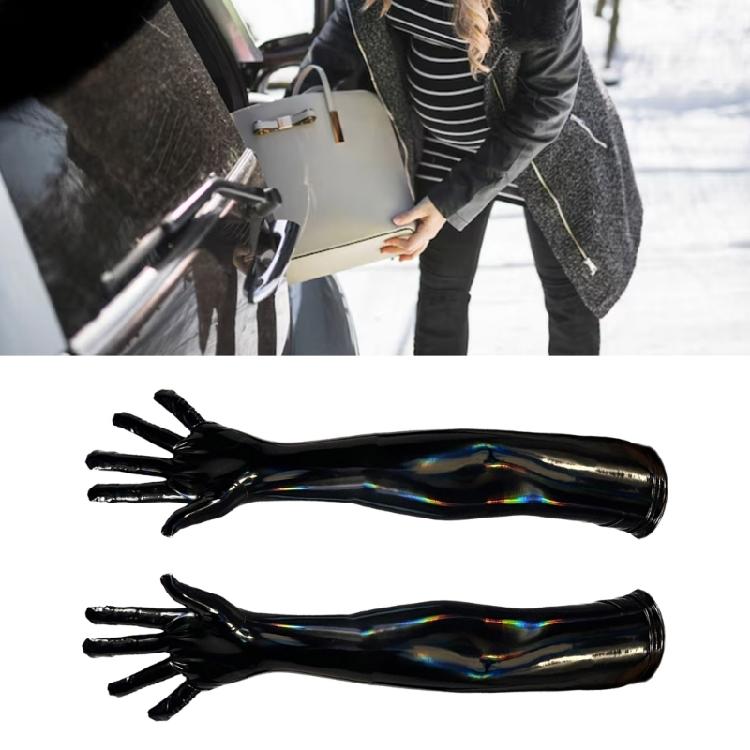 Elegant High Gloss Tight Gloves PU Leather Long Gloves for Fashionable Women Evening Event and Themed Parties Gathering