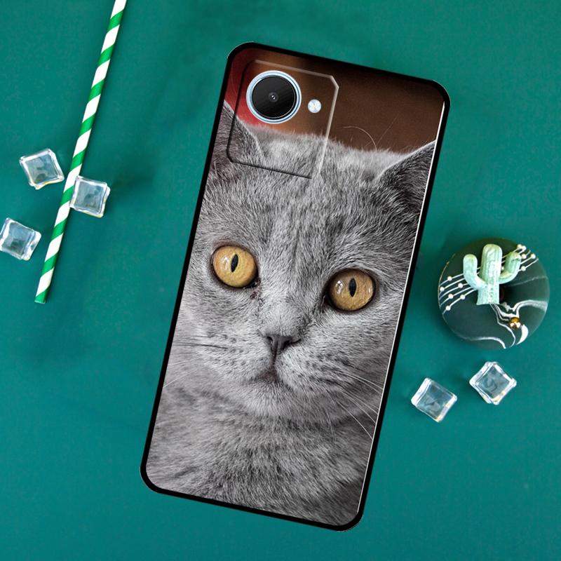 

British Shorthair Cat For Realme 15 Pro GT7 GT6 10 11 12 13 14 Pro Plus C55 C71 C67 C63 C61 C53 C35 C65 C75 Case Realme C61