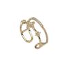 Liquid Irregular Gemstone Inlaid Open Adjustable Ring