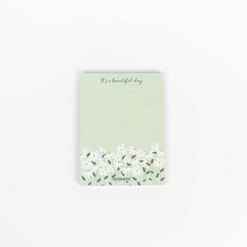Factor Notes Tear-Off Notepads:A6 Sized|90 Sheets|90 Gsm(Its A Beautiful Day)