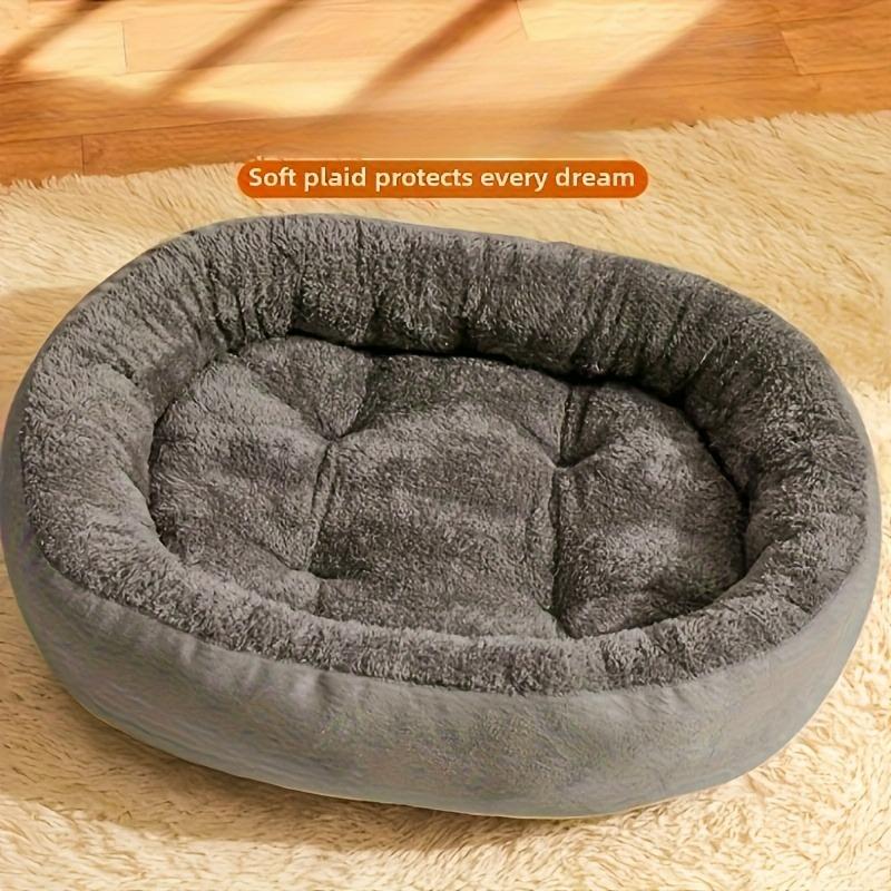 

Oval Dog Bed, Cat Cuddle Nest, Donut Pet Bed, Machine Washable Dog Bed, Small Dog Bed, Cozy Cat Bed, Raised Edge Pet Bed S серый
