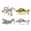 Animal Lapel Pin for Men Suit Jacket Zinc Alloy Construction Badge Vintage Gentleman Fashion Clothes Accessory