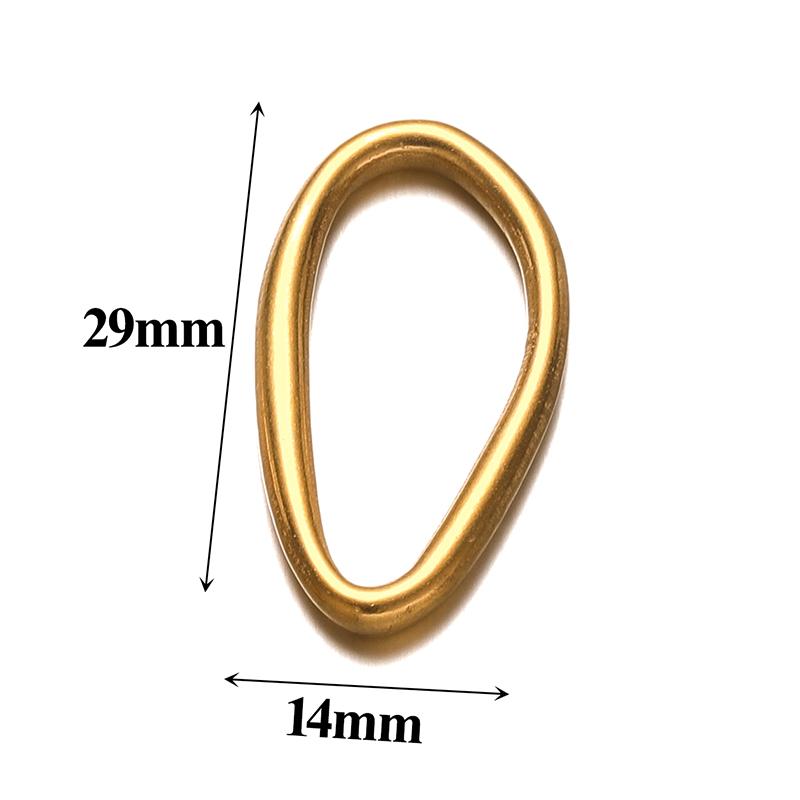 5pcs Stainless Steel Irregular Oval Charms Pendant for DIY Jewelry Findings Earrings Making Necklace Connector Bracelet Supplies