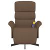 VidaXL Reclining Massage Armchair with Footrest Brown Fabric 356616