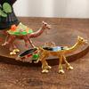 Mini Jewelry Storage Box Inlaid Gem Organizer Exquisite Camel Shape Earrings Ring Holder Storage Jar Unique Festival Gift