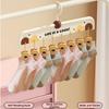 8 Clip Baby Clothes Hangers Portable Cartoon Paw Shape Hanging Sock Clips Rotatable Strong Grip Socks Organizer Holder Home