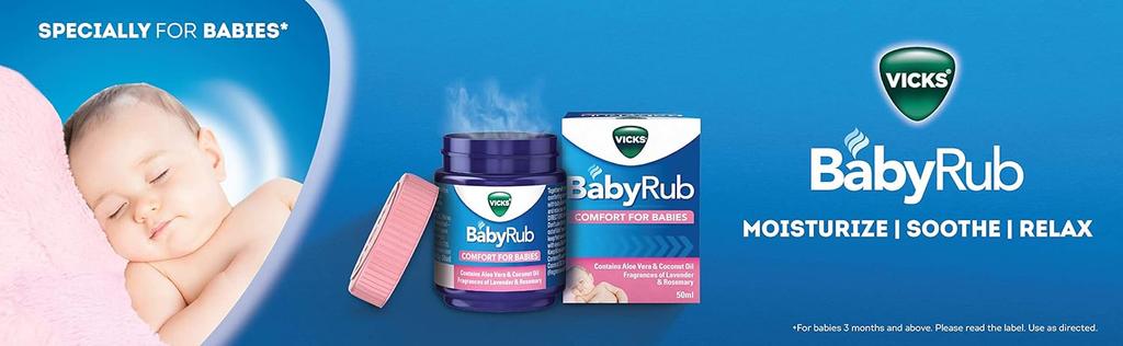 Vicks BabyRub 25ml, Specifically for Babies-Moisturize, Soothe and Relax Your Baby