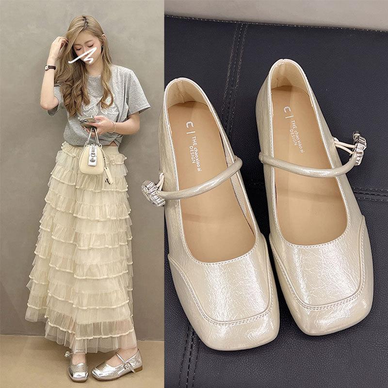Xiaoxiangfeng with Skirt and Small Single Shoes for Women's Summer 2025 New Fashionable Versatile Shoes with Small Soft Soles Mary Jane Shoes